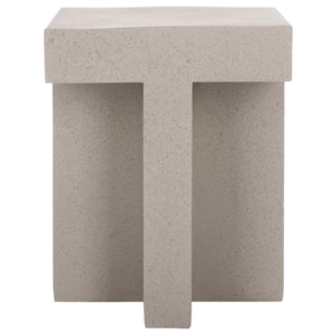 Aldrich 18 in. Gray Square Concrete End Table