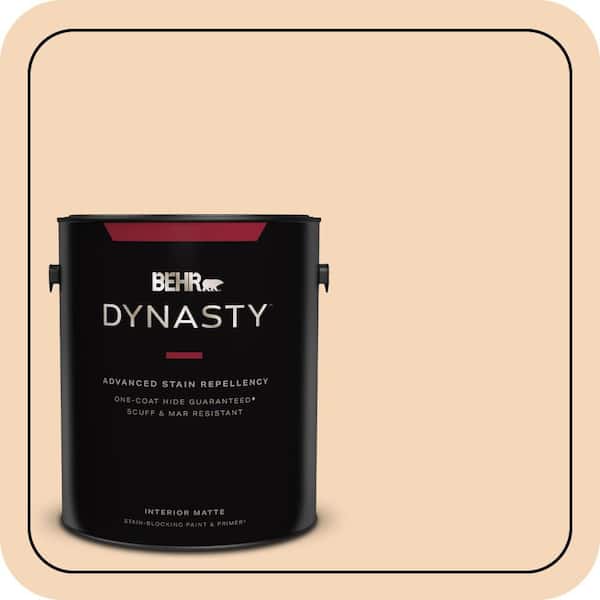 BEHR DYNASTY 1 gal. #PPU4-11 Porcelain Peach Matte Interior Stain-Blocking Paint & Primer