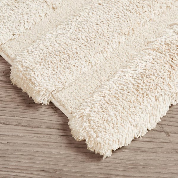 VAMPS ラグ Jean Pierre Cotton Stonewash Racetrack 21x34 in. Bath Rug