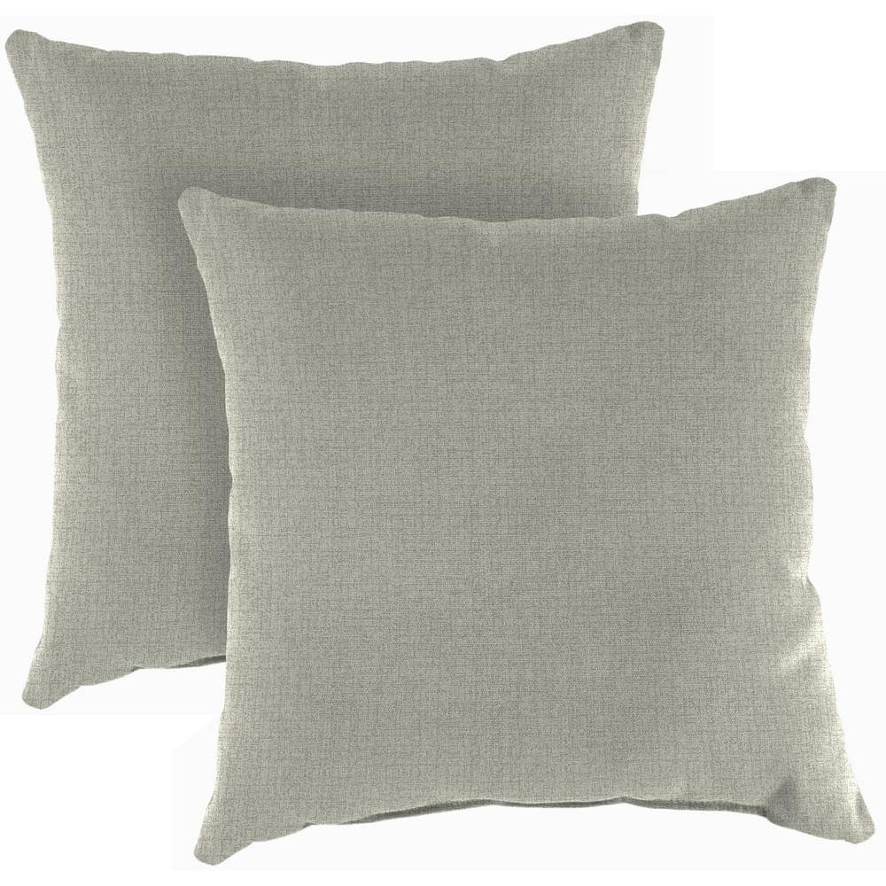 Jordan 18" x 18" Gray Outdoor Throw Pillow Set