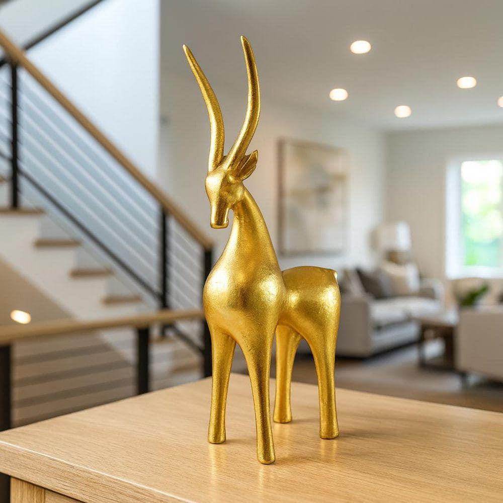 castellousa Goat Gold 12 in. x 6 in. x 3 in. Abstract Aluminum