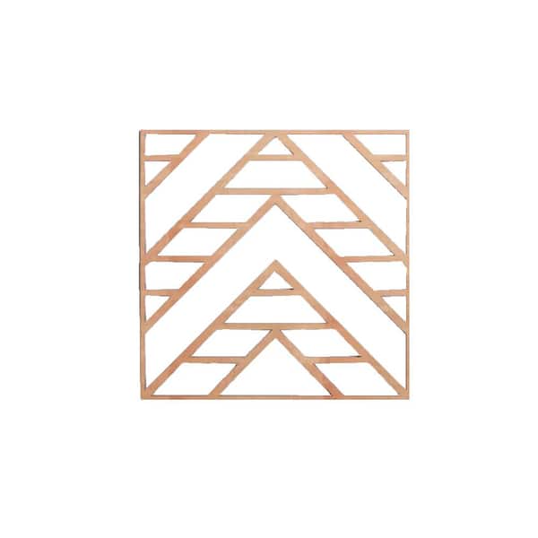 Ekena Millwork 15-3/8" x 15-3/8" x 1/4" Medium Gilcrest Decorative Fretwork Wood Wall Panels, Cherry (50-Pack)