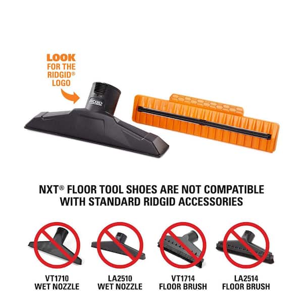 RIDGID NXT Floor Tool Wet Squeegee Shoe Vacuum Attachment for