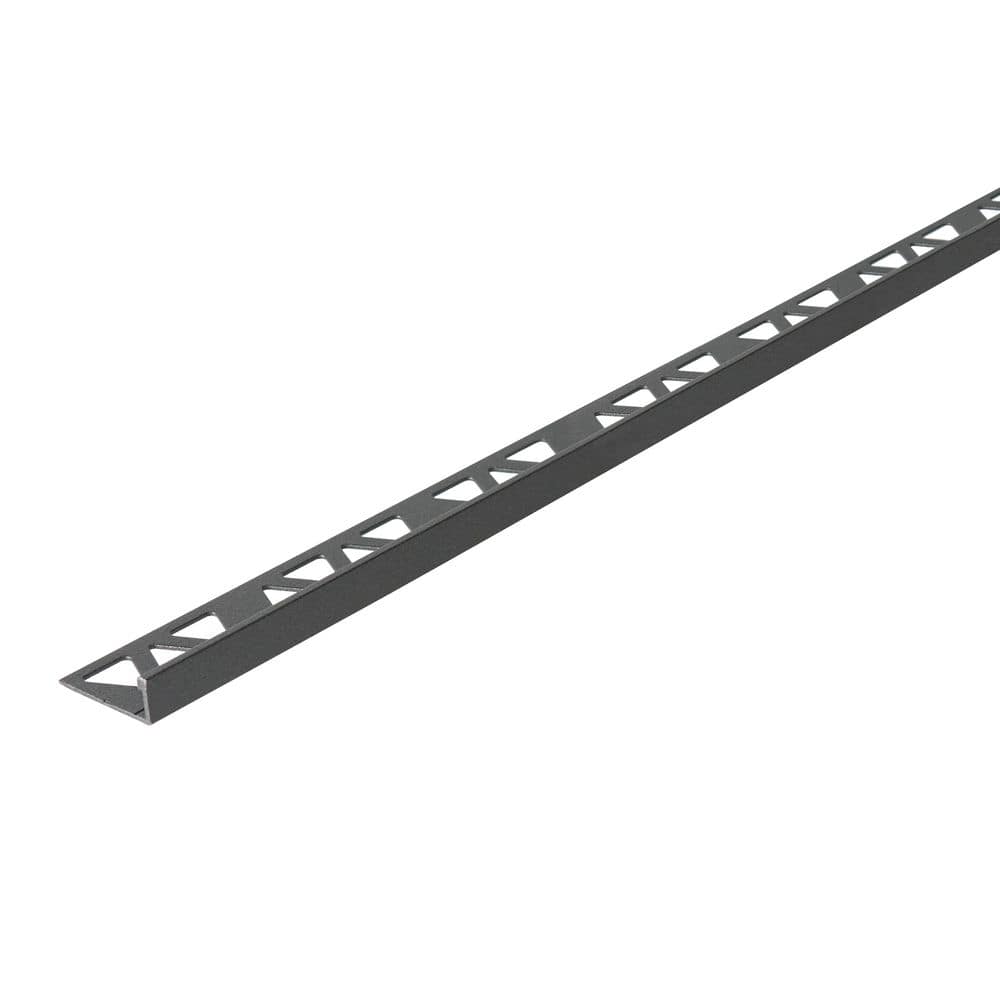 Textured Gray Powder Coated 1.13 in. W x 96 in. L Aluminum 3/8 in. Tile Edge Trim price history on PriceWatchPro