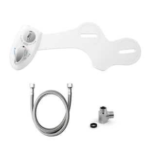 Cold Water Spray Bidet Sprayer Bidet Attachment Self-Cleaning Dual Nozzle Wash Non-Electric Mechanical Toilet Seat Cover