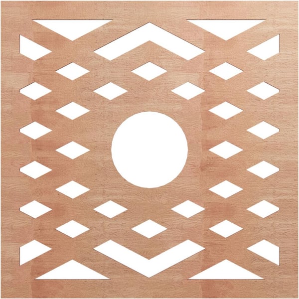 Ekena Millwork 24 in. x 6.25 in. x 0.25 in. Wood Medallion Moulding