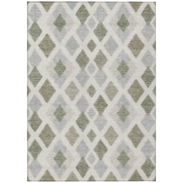 Chantille Machine Washable Indoor/Outdoor Abstract ACN3021 Ivory 3 ft. x 5 ft. Area Rug