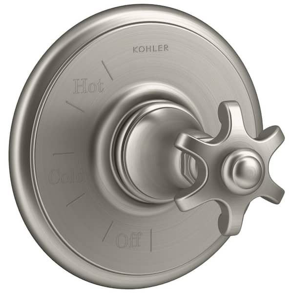 KOHLER Artifacts 1-Handle Valve Handle Trim Kit in Vibrant Brushed Nickel (Valve Not Included)