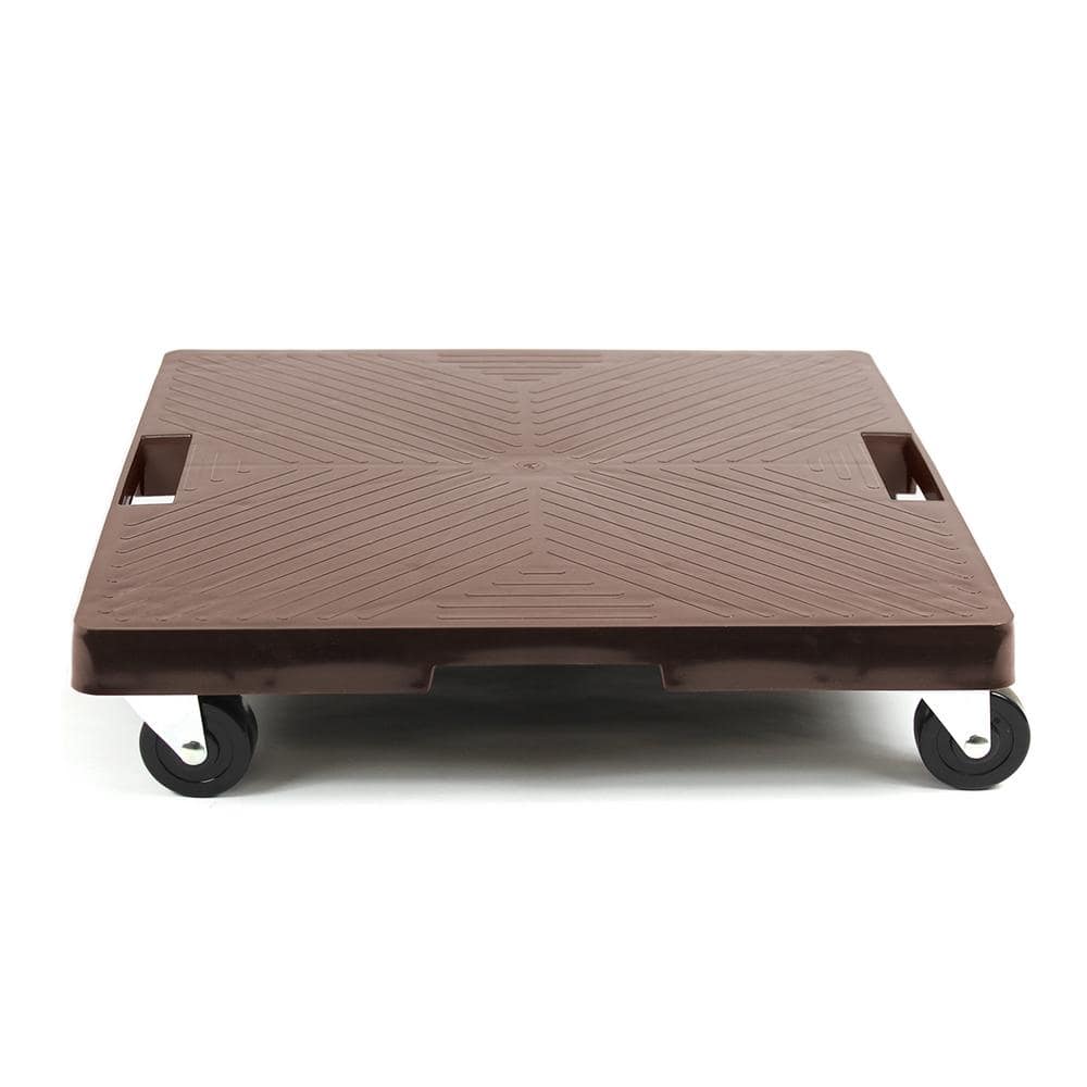 16 in. x 16 in. x 4 in. Espresso HDPE Square Plant Dolly/Caddy with Handle price history on PriceWatchPro