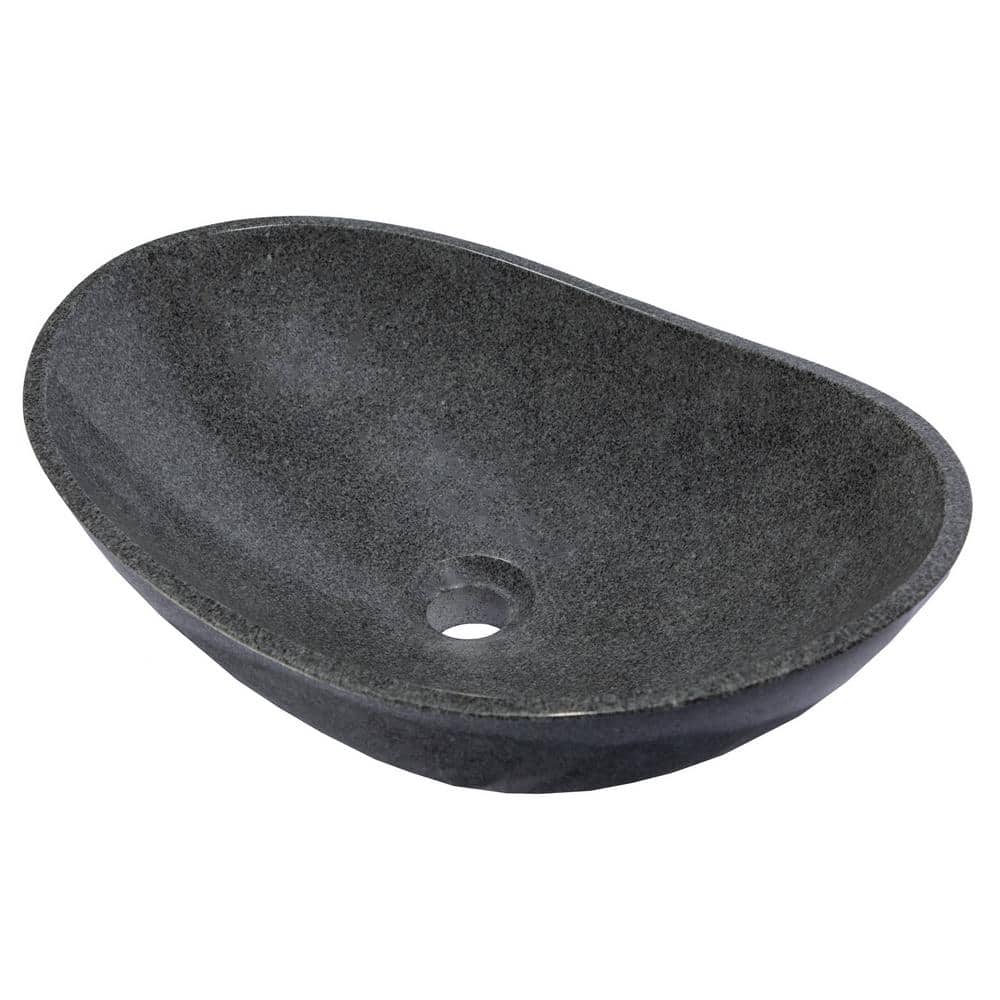 Sesame Gray Granite 20'' Canoe Vessel Sink