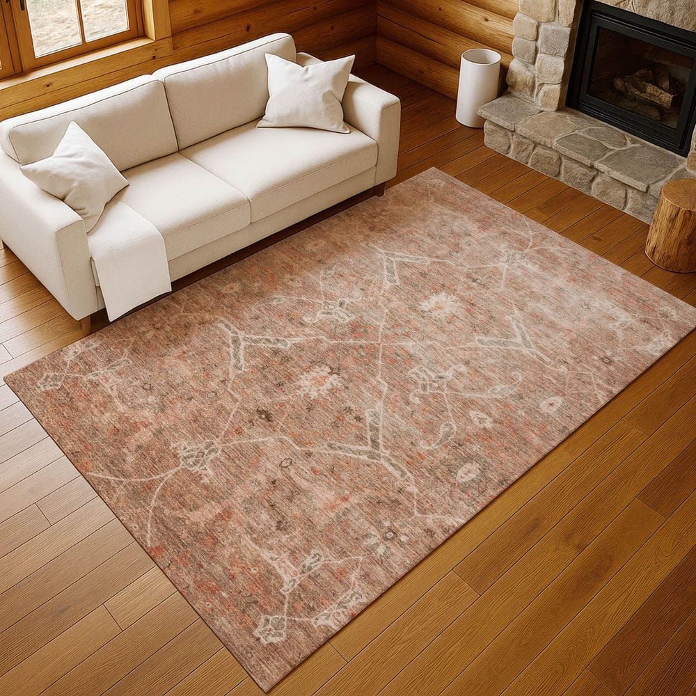 Chantille Machine Washable Indoor/Outdoor Abstract ACN2298 Coral 3 ft. x 4 ft. Area Rug price history on PriceWatchPro