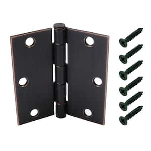 Schlage 3.5 Door Hinge with 1/4 Radius Round Corner in Aged Bronze  (3-Pack)