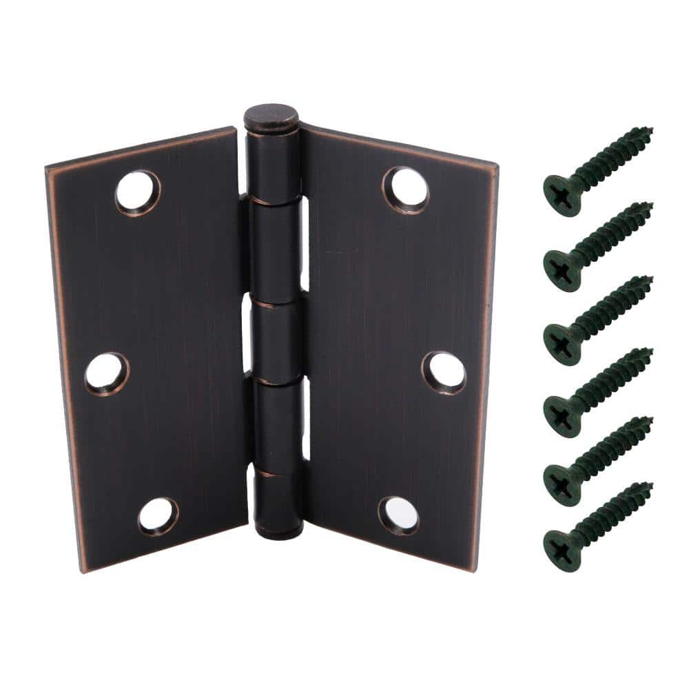 Everbilt 31/2 in. Square Radius OilRubbed Bronze SqueakFree Door