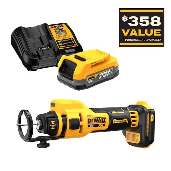 XR 20-Volt Lithium-Ion Cordless Rotary Drywall Cut-Out Tool with POWERSTACK 1.7 Ah Battery and Charger