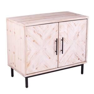 Aligma White Decorative Storage Cabinet