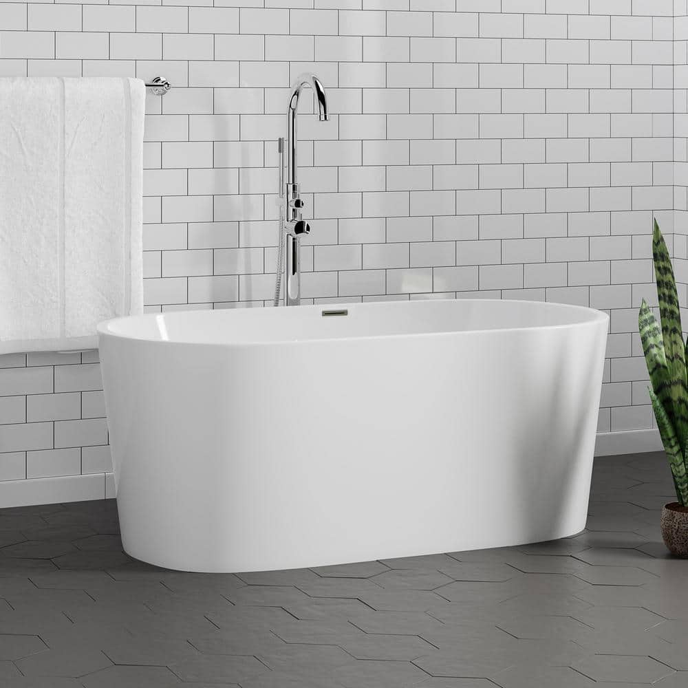 Patrick 67'' x 32'' Freestanding Soaking Acrylic Bathtub