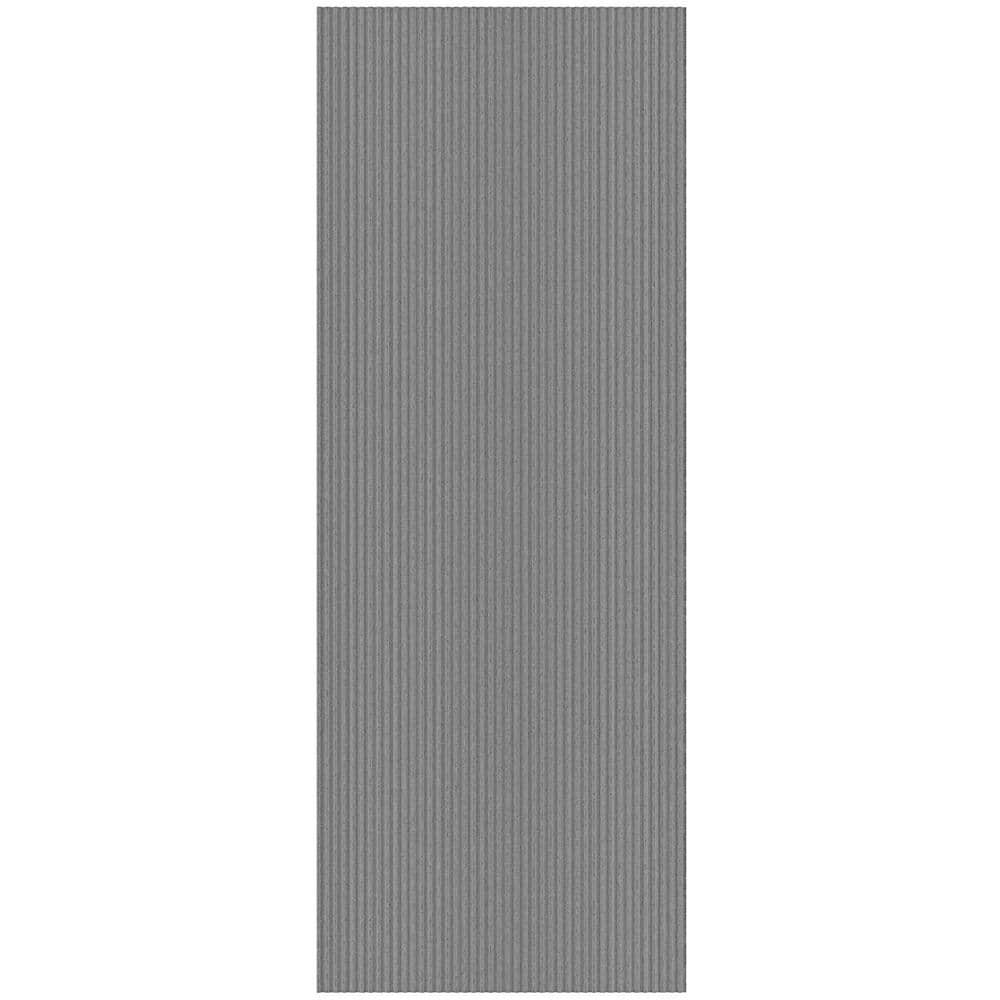 Utility Scrape Rib Non-Slip Custom Long Hallway Runner Rug 2 ft. 7 in. x 9 ft. 10 in., Gray Polyester Garage Flooring price history on PriceWatchPro