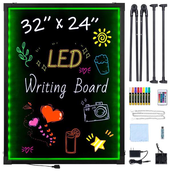 Bunpeony LED Message Writing Board, 32x24 in. Large Light Up Sign
