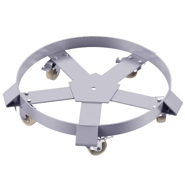 55 Gallon Drum Dolly, 1250 LBS Capacity Barrel Dolly with 5 Swivel Wheels for Warehouse Drum Handling