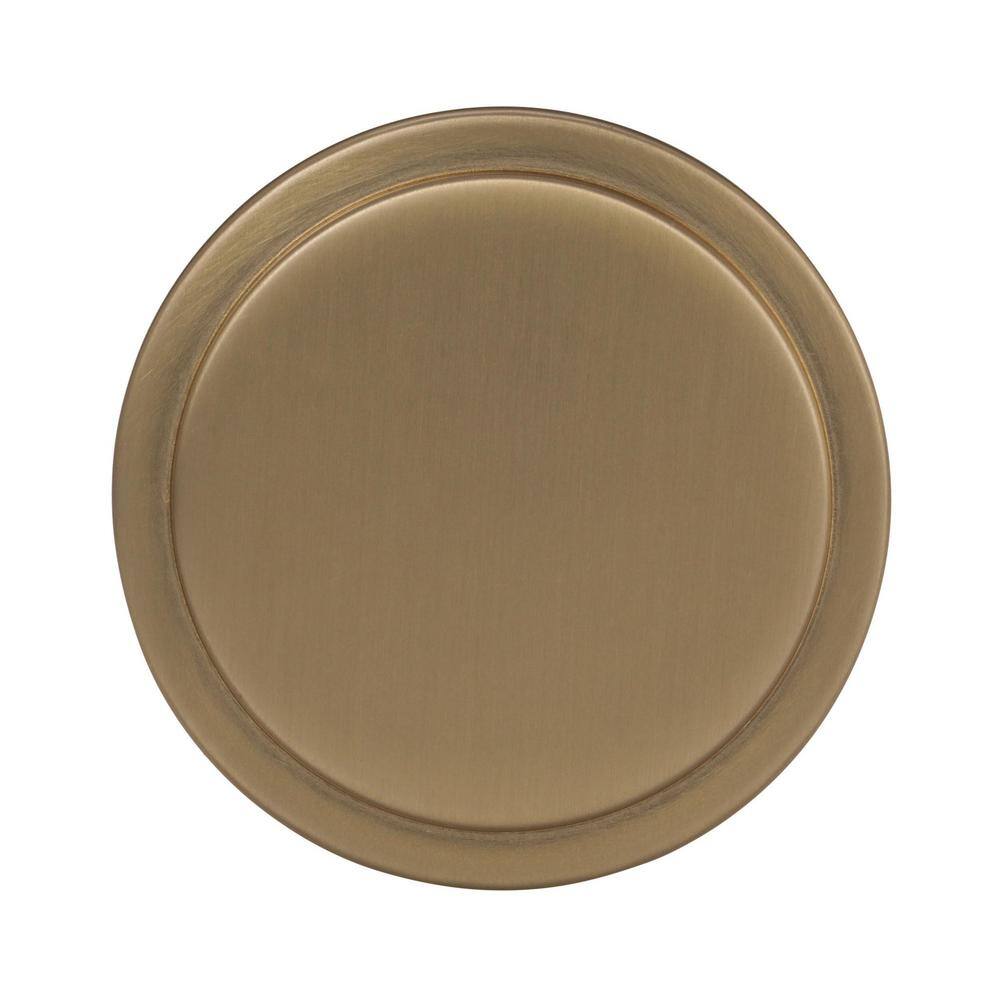 Golden Champagne Round Steel Cabinet Knob with Mounting Hardware