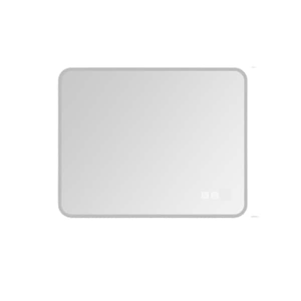 Boosicavelly 36 in. W x 28 in. H Rectangular Frameless Anti-Fog Wall Mounted LED Bathroom Vanity Mirror in Silver