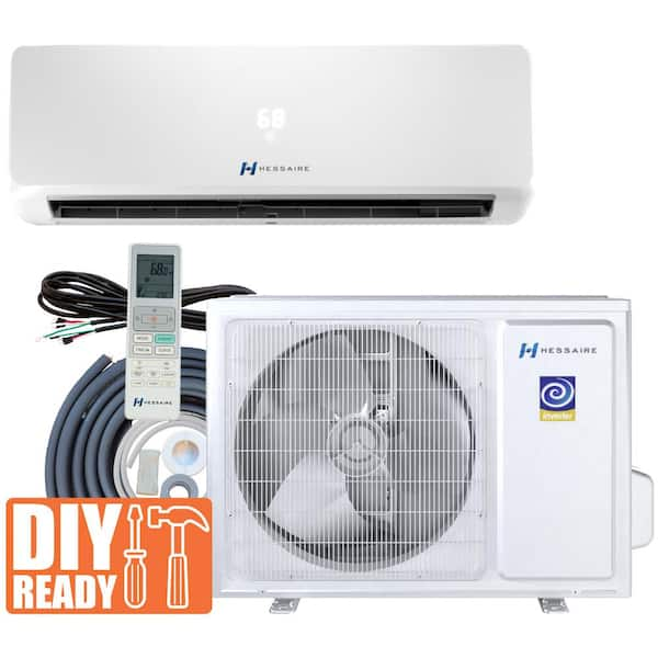 DIY 24,000 BTU 2-Ton Ductless Mini Split Air Conditioner and Heat Pump with Variable Speed Inverter and Remote, 208/230V