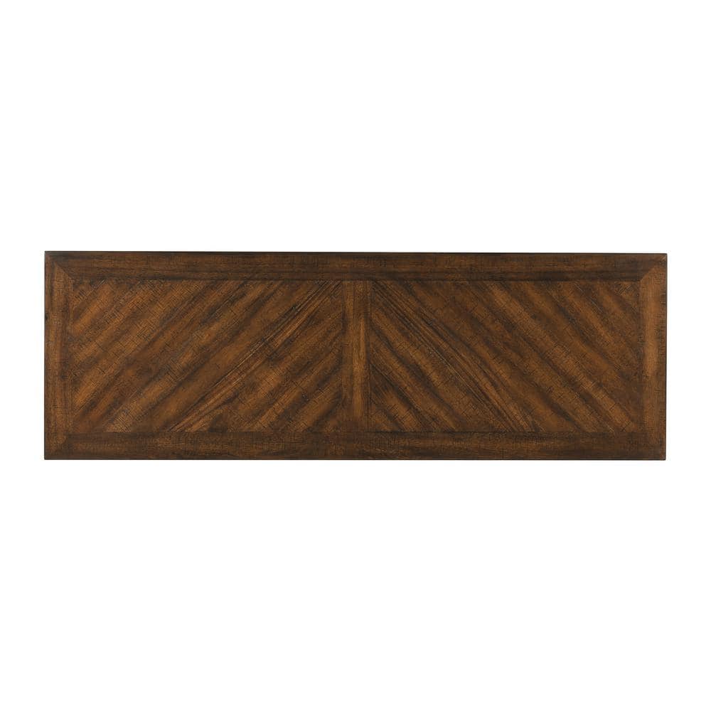Walnut Rectangular Rustic Multipurpose Bar Table Set with Beige Upholstery