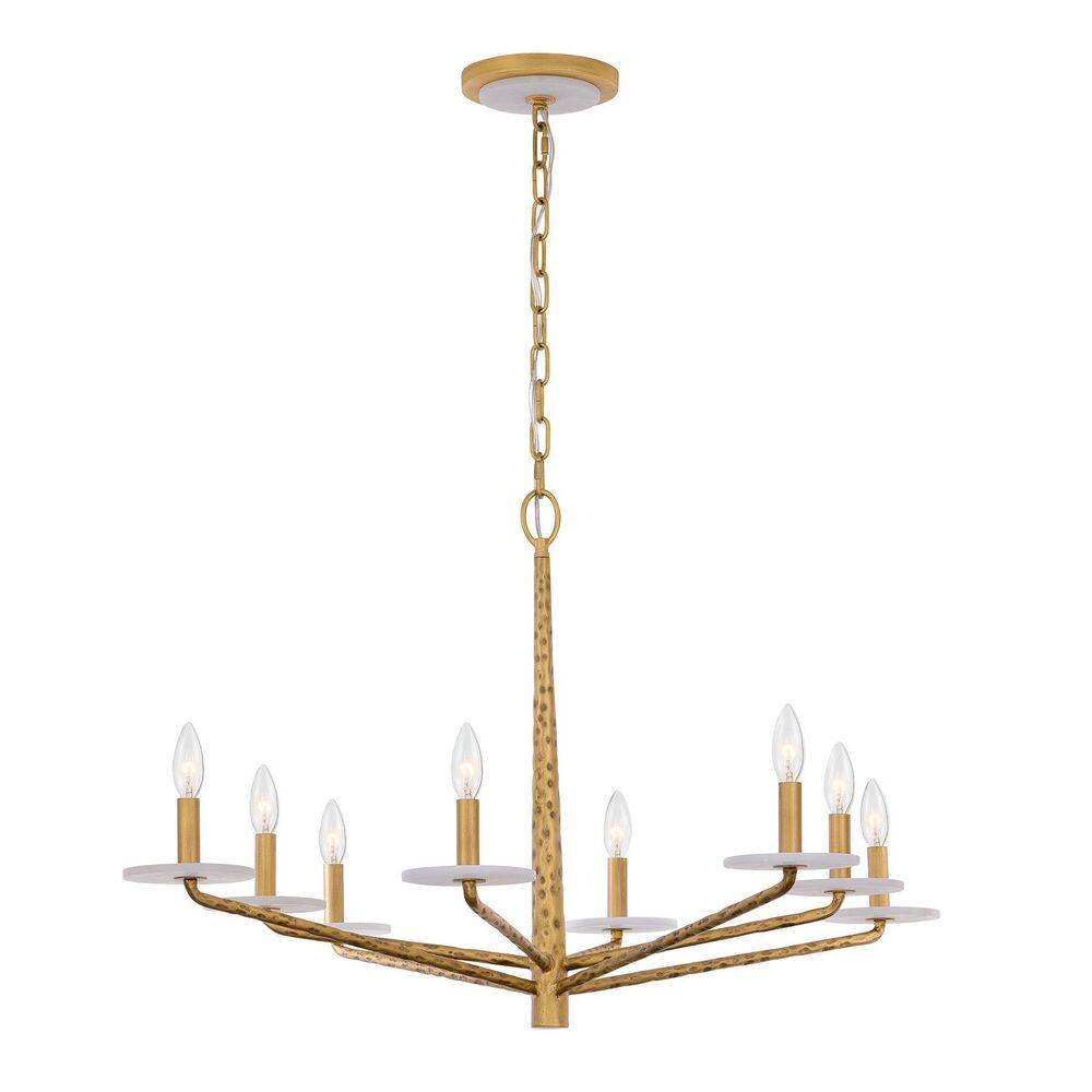 Judi by Breegan Jane 38 in. W x 22 in. H 8-Light Distressed Gold Chandelier with Natural Alabaster Stone Accent price history on PriceWatchPro