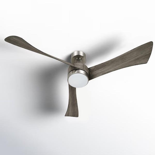 54 in. Integrated LED Indoor Satin Nickel Ceiling Fan with 3000K-6500K Adjustable White Light Kit and Remote Control