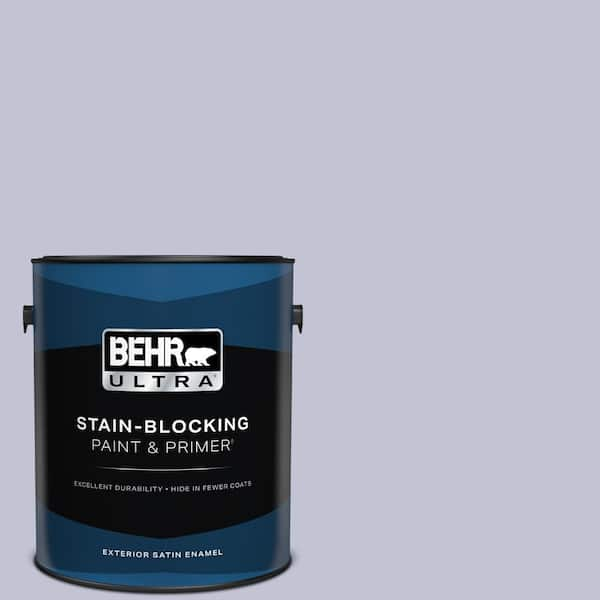 BEHR ULTRA 1 gal. #630E-3 Grape Lavender Satin Enamel Exterior Paint & Primer