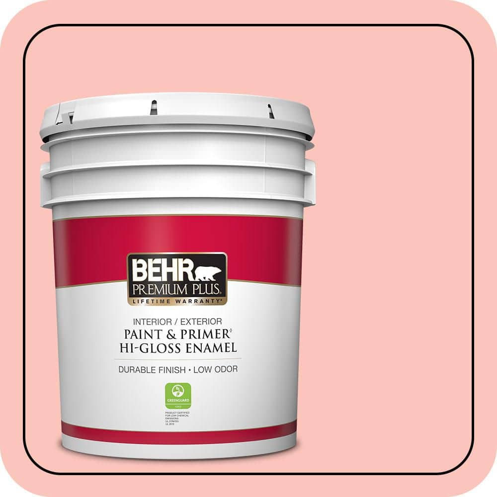 5 gal. #170C-3 Coral Bells Hi-Gloss Enamel Interior/Exterior Paint & Primer product image for price tracking