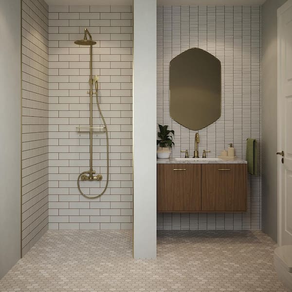 Jeffrey Court Kloud White 3 in. x 9 in. Matte Subway Ceramic Wall