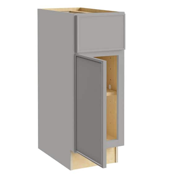 Franklin 18 in. W x 24 in. D x 34.5 in. H Assembled Plywood Base Kitchen Cabinet in Veiled Gray with Soft Close LH