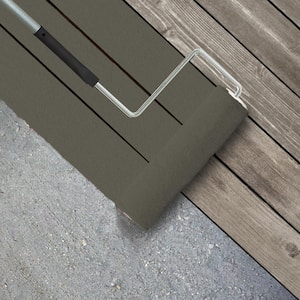 1 gal. #N370-6 Gladiator Gray Textured Low-Lustre Enamel Interior/Exterior Porch and Patio Anti-Slip Floor Paint