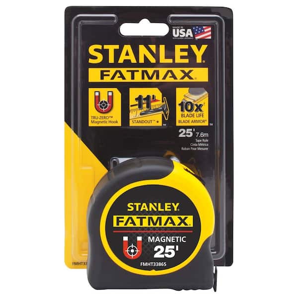 Stanley FATMAX 25 ft. x 1-1/4 in. Tape Measure (2 Pack) 33-725Y2PK - The  Home Depot