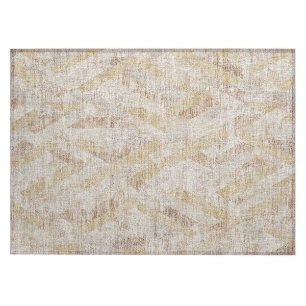 Chantille Machine Washable Indoor/Outdoor Abstract ACN3173 Cream 2 ft. x 3 ft. Accent Rug