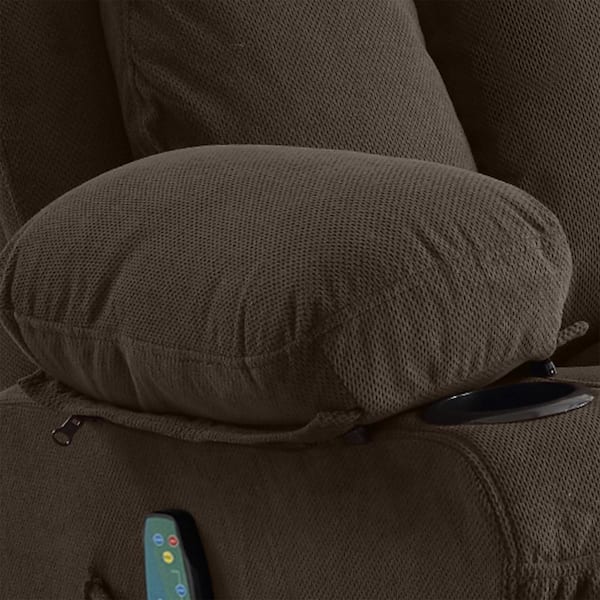YOFE Modern Brown Fabric Manual Recliner Chair with USB and YOFE Modern Brown Fabric Manual Recliner Chair with USB and