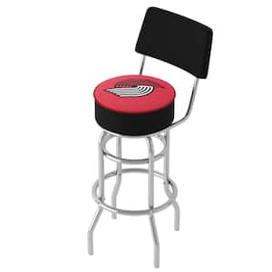 Portland Trail Blazers City 31 in. Red Low Back Metal Bar Stool with Vinyl Seat