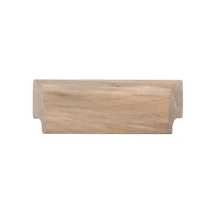 Drawer Pull with 1.25 in. Screw - 4 in. W - Select Unfinished Brown Hardwood - DIY Drawers and Cabinet Doors