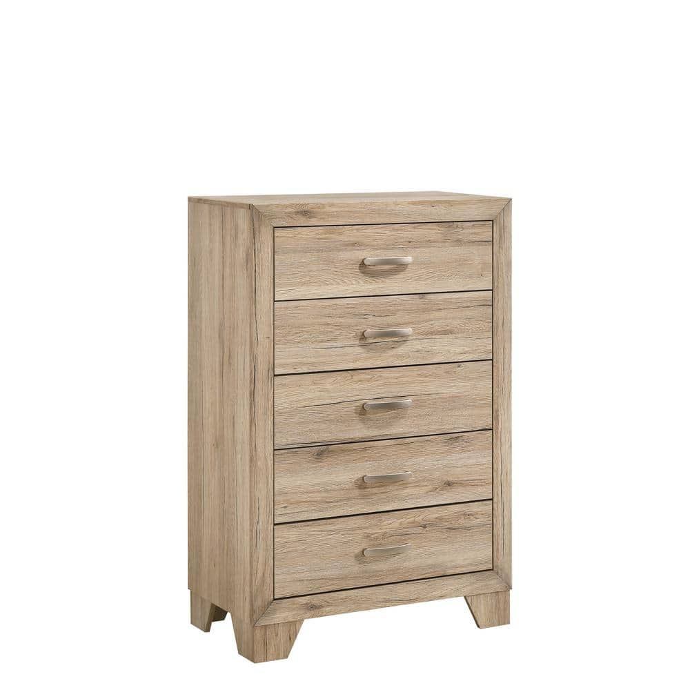 Acme Furniture Miquell 5-Drawer Natural Chest of Drawer 44 in. x 32 in. x 16 in. - 2