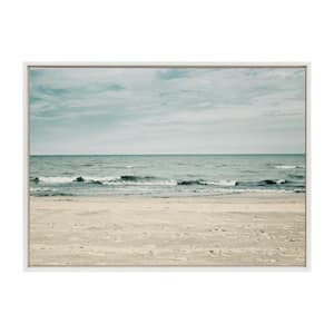 Beach 2 by F2Images Framed Nature Canvas Wall Art Print 38.00 in. x 28.00 in.