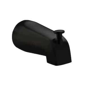 Brass Tub Spout with Slip Fit Connection in Matte Black