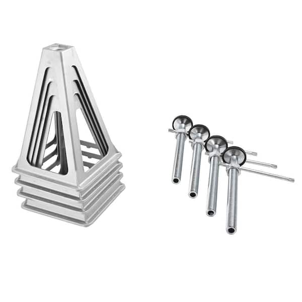 RV Stabilizer Jacks, 4 Pack Aluminum RV Leveling Jacks, RV Stack Jacks for RV Travel Trailer Camper, Single Screw Jack