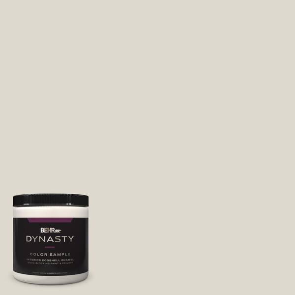 BEHR DYNASTY 8 oz. #N320-1 Campfire Ash Eggshell Enamel Stain-Blocking Interior Paint and Primer Sample