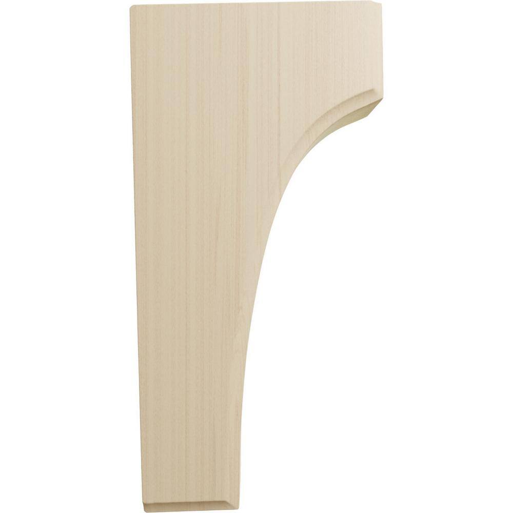 Clarksville Natural Rubberwood Decorative Corbel, 1.75"W x 4"D x 8"H
