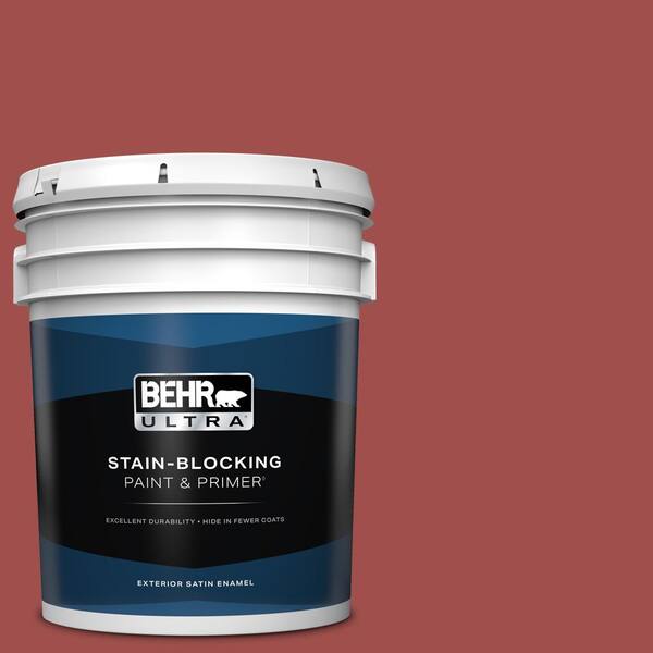 BEHR ULTRA 5 gal. #M150-7 Sweet Cherry Satin Enamel Exterior Paint & Primer