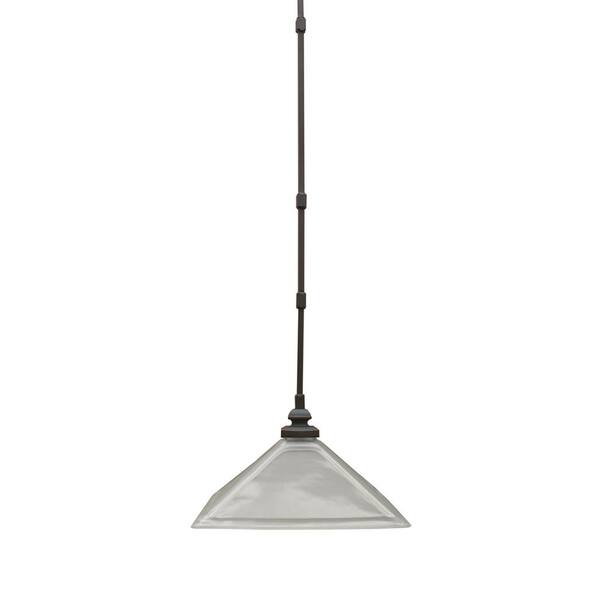 Filament Design 1-Light Oil-Rubbed Bronze Chandelier Clear Flat Glass Shade