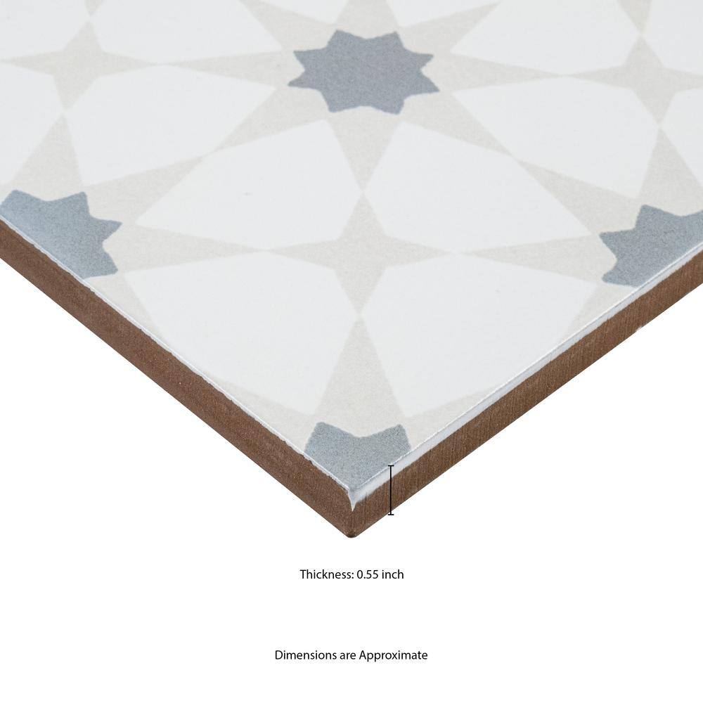 Amara 8" x 8" Zoudia Matte Porcelain Floor and Wall Tile
