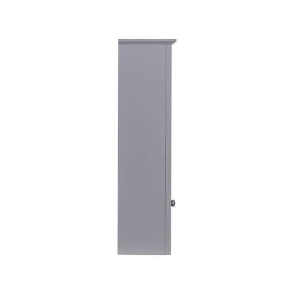 EPOWP 29.92 in. W x 28 in. H Rectangular MDF Medicine Cabinet with Mirror and Open Shelf in Gray