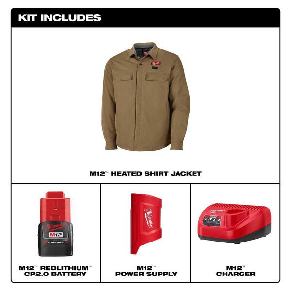 Milwaukee Men's Small M12 12-Volt Lithium Ion Cordless Heated